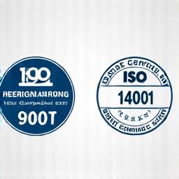 ISO 9001と14001の認証ロゴ
